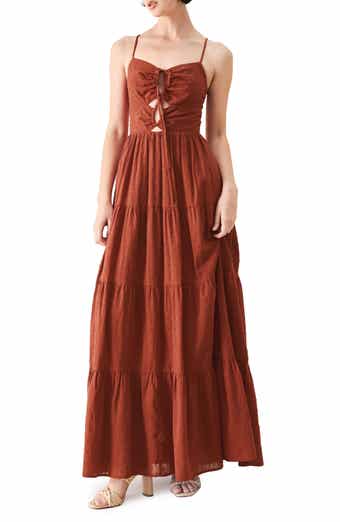 Solid Cotton Maxi Dress
