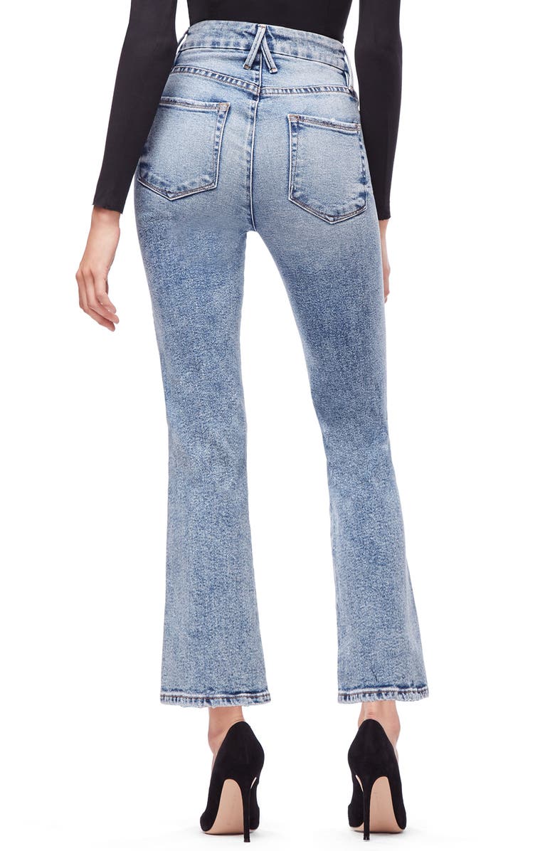 Good American Good Curve High Waist Ankle Straight Leg Jeans, Alternate, color,