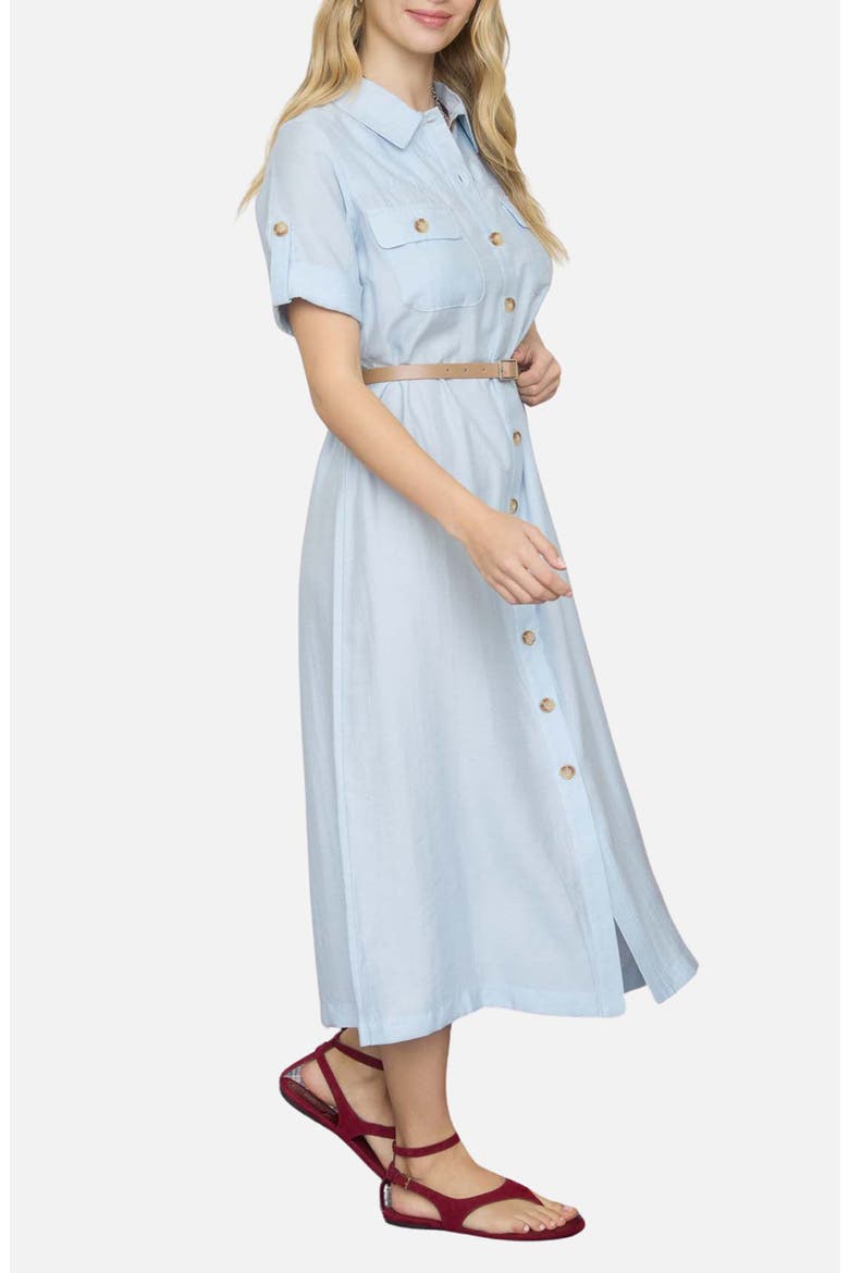 Belted Shirtdress, Alternate, color, LIGHT BLUE