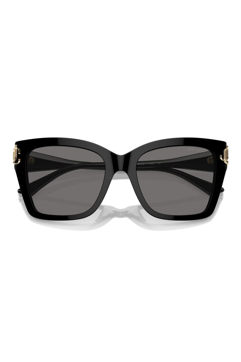 JC5012 54mm Polarized Square Sunglasses, Alternate, color, BLACK / POLAR DARK GREY