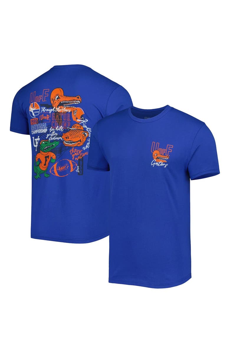 IMAGE ONE Men's Royal Florida Gators Vintage Through the Years Two-Hit T-Shirt, Main, color, 