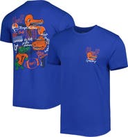 IMAGE ONE Men's Royal Florida Gators Vintage Through the Years Two-Hit T-Shirt