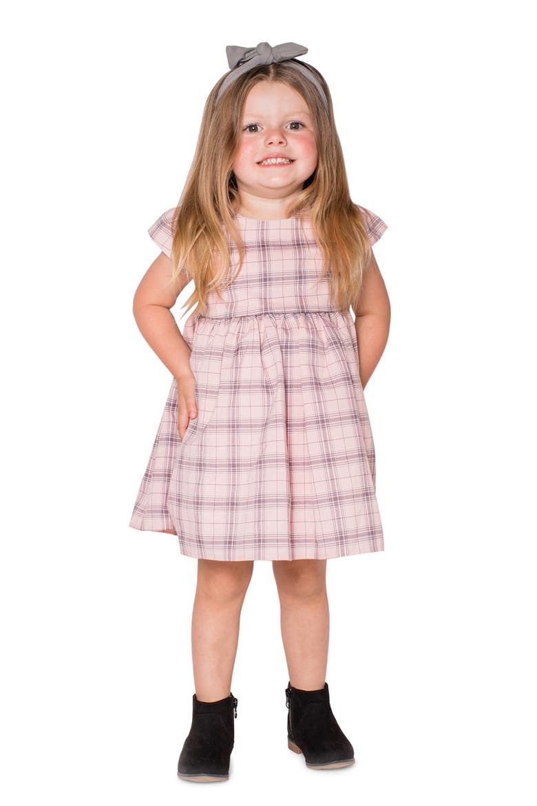 Kids' Plaid Dress, Alternate, color, PINK