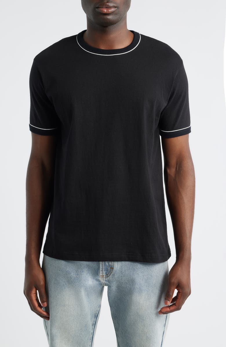 925 Originals Piping Hot Cotton Ringer T-Shirt, Main, color, Black