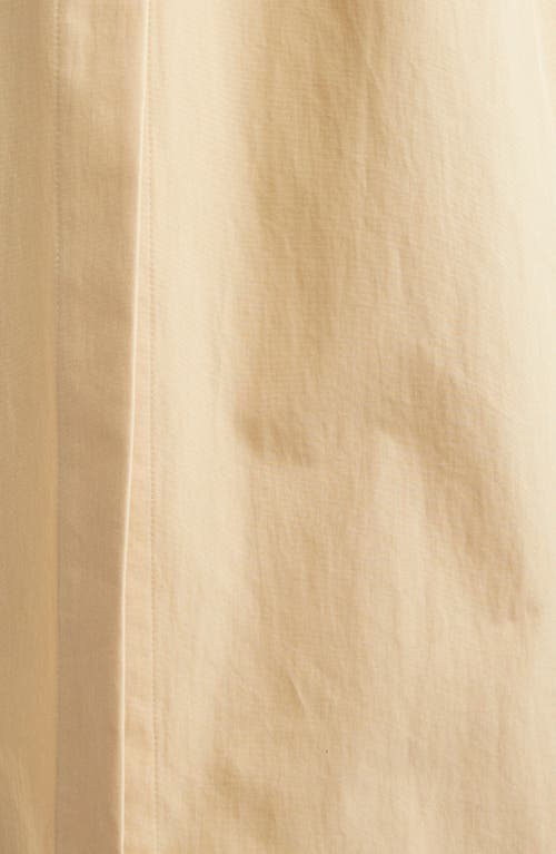 Dries Van Noten Piped Cotton Poplin Trench Coat In Neutral