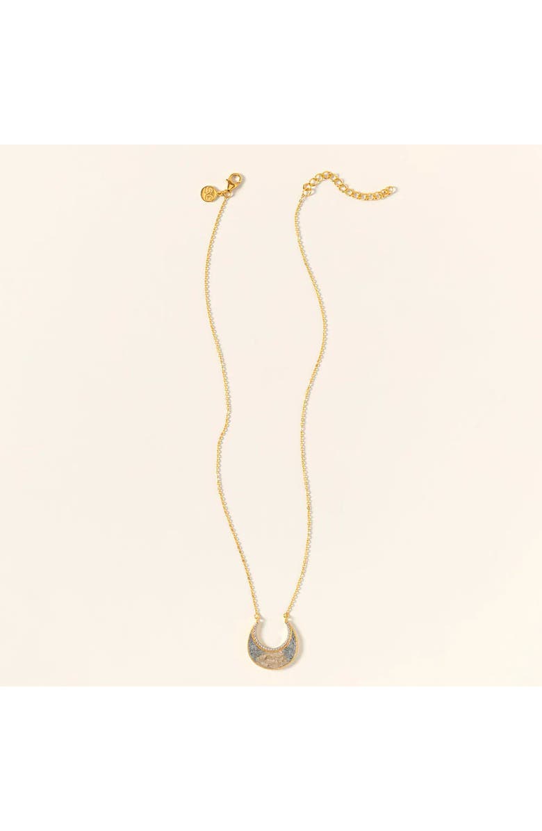 Uncommon Goods Sliced Raw Diamond Crescent Necklace by Shana Gulati, Alternate, color, 