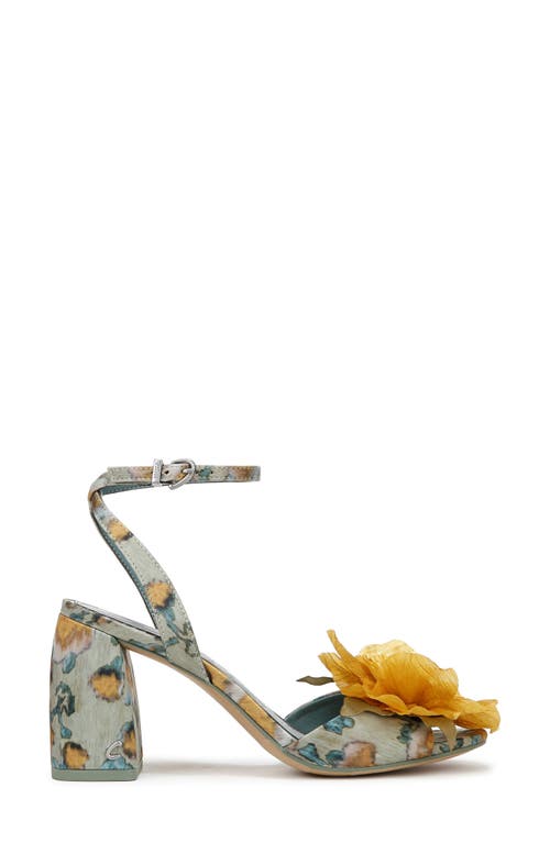 Circus Ny By Sam Edelman Aria Flower Two-piece Block-heel Dress Sandals In Cool Mint Multi