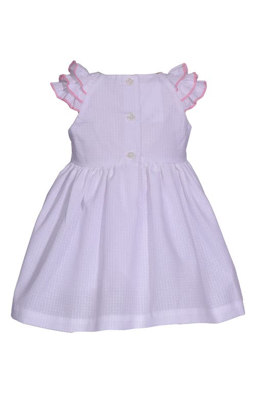 Iris & Ivy Kids' Triple Flutter Sleeve Smocked Dress In White
