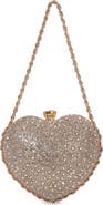 BERNESS Heart Shaped Rhinestone Clasp Purse