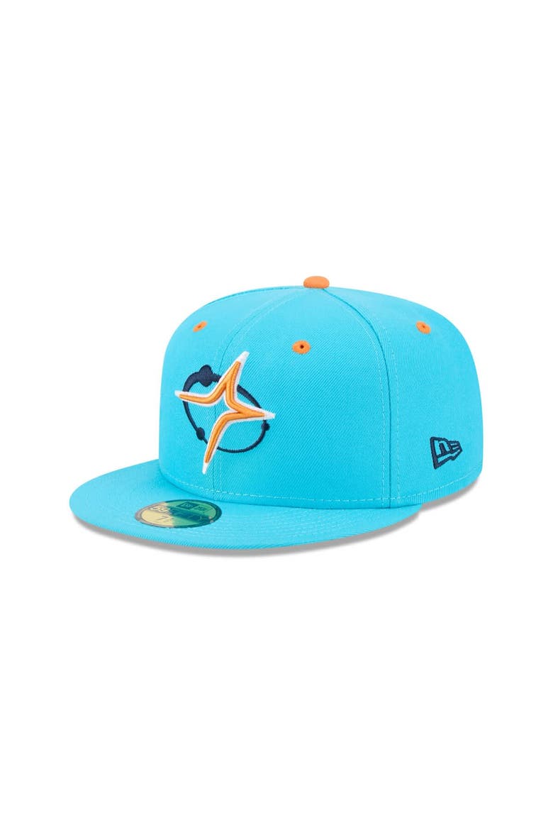 Men's New Era  Blue Sugar Land Space Cowboys Theme Nights 59FIFTY Fitted Hat, Main, color, Blue