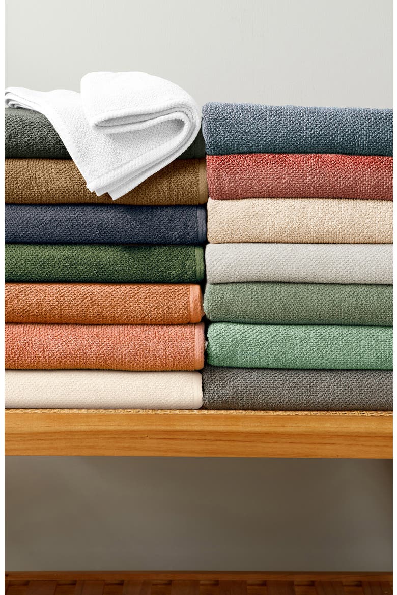 Cotton 4-Pack Textured Bath Towels, Alternate, color, TAUPE