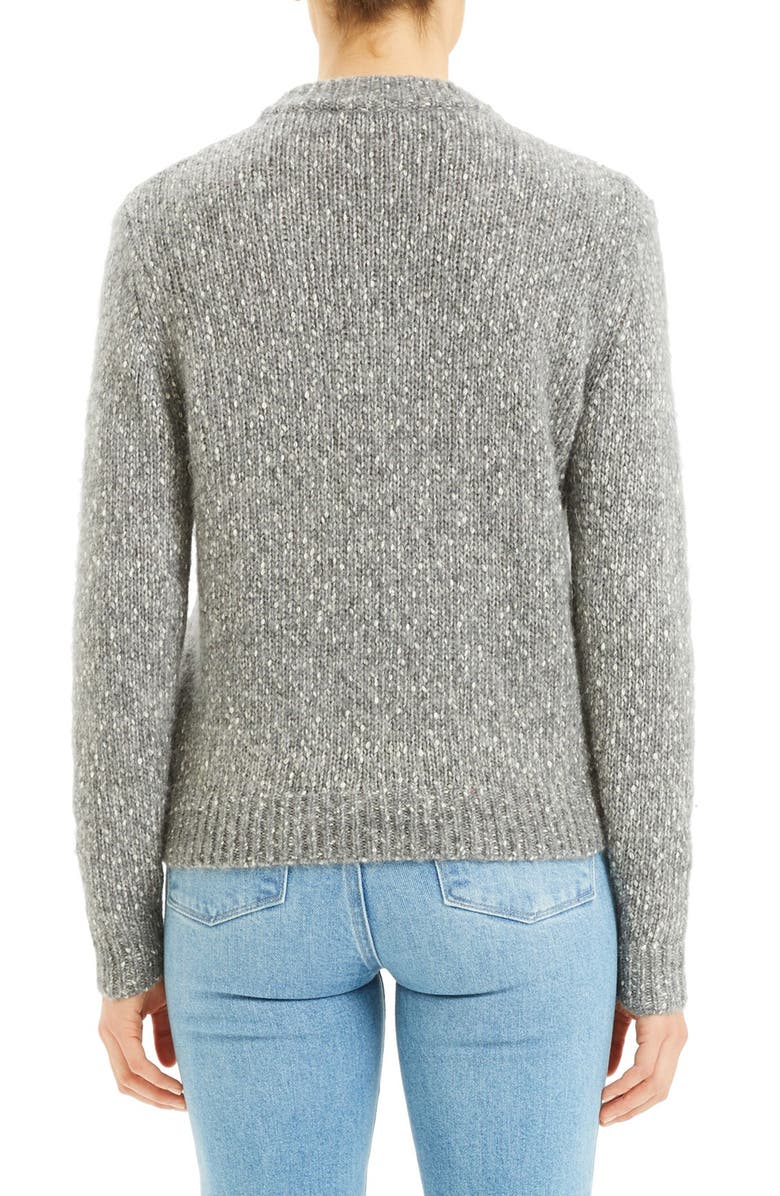 Theory Speckled Tweed Cotton, Wool & Alpaca Sweater, Alternate, color,