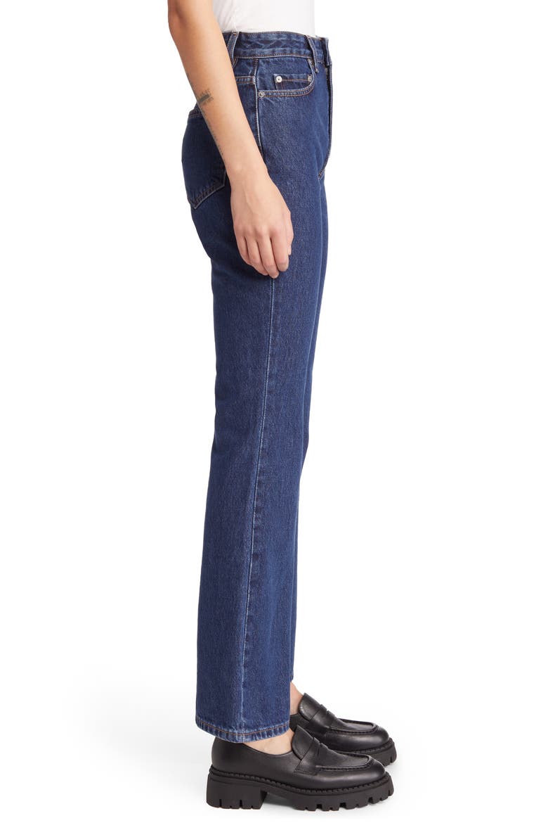 Betzy Organic Cotton Flare Jeans, Alternate, color, DARK BLUE STONE