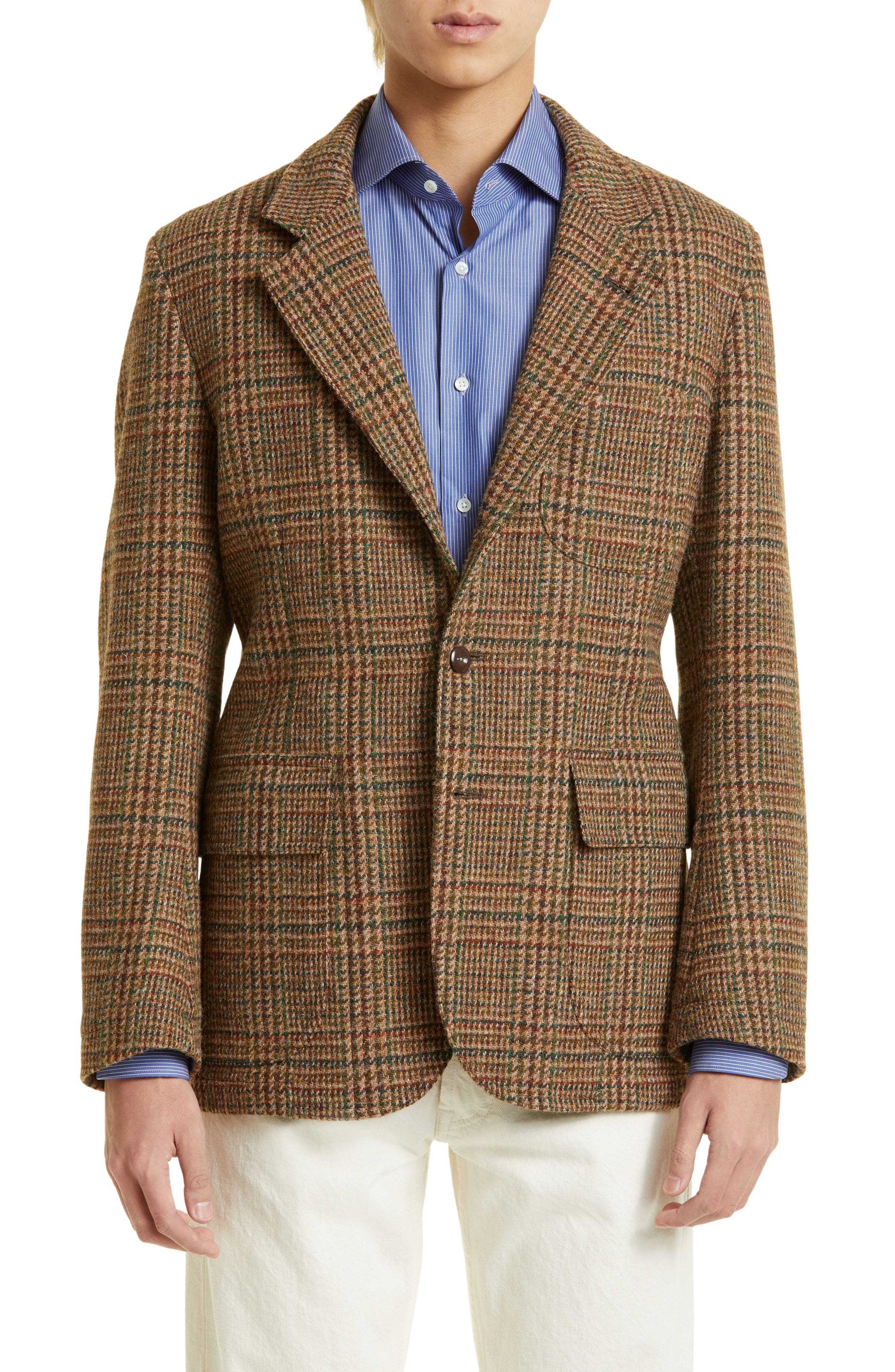 Games Mk. VII Prince of Wales Check Harris Tweed Wool Blazer (Men