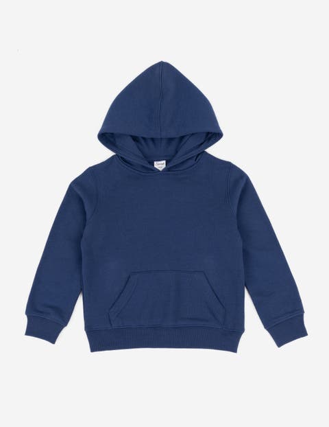 Kids Pullover Hoodie, Cotton Blend, Kangaroo Pocket, Solid Colors