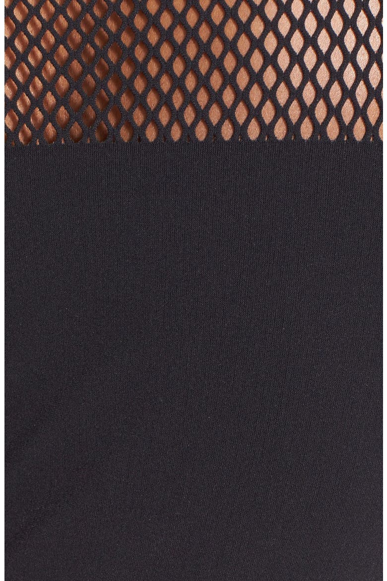 by Alexander McQueen Mesh Dress, Alternate, color, DARKEST BLACK
