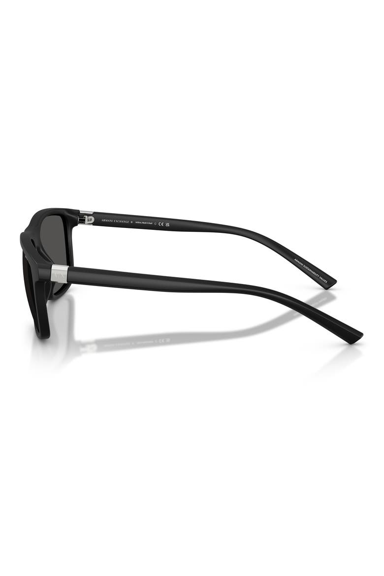 56mm Pillow Sunglasses, Alternate, color, MATTE BLACK / DARK GREY