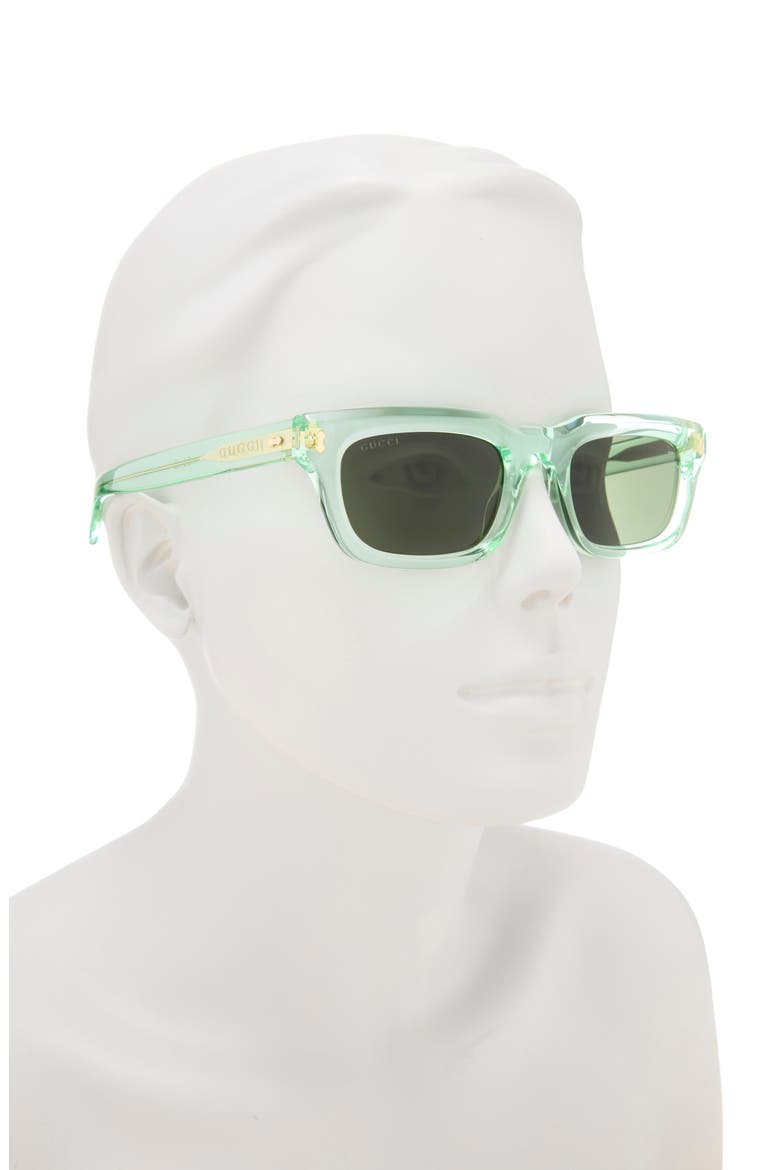 51mm Square Sunglasses, Alternate, color, GREEN GREEN GREEN