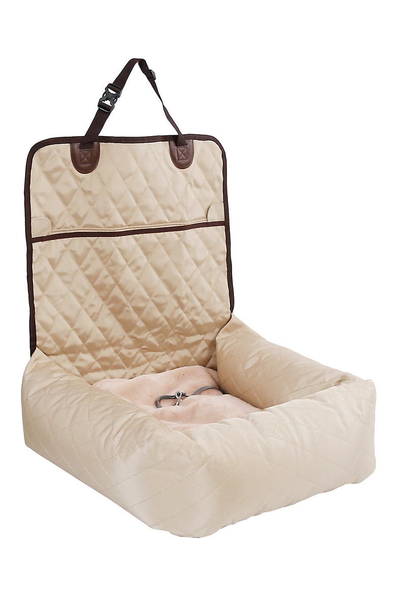 Pawtrol Dual Converting Travel Safety Carseat and Pet Bed, Main, color, BEIGE