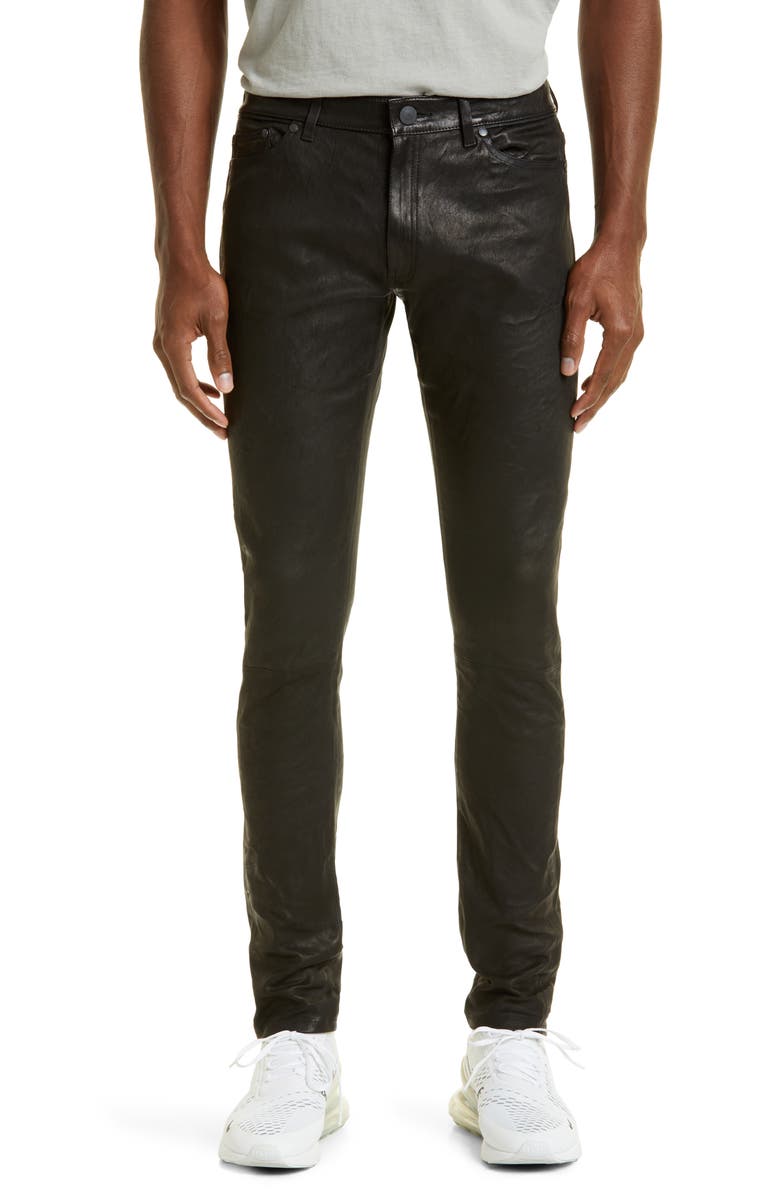 John Elliott The Cast 2 Lambskin Leather Pants, Main, color, 