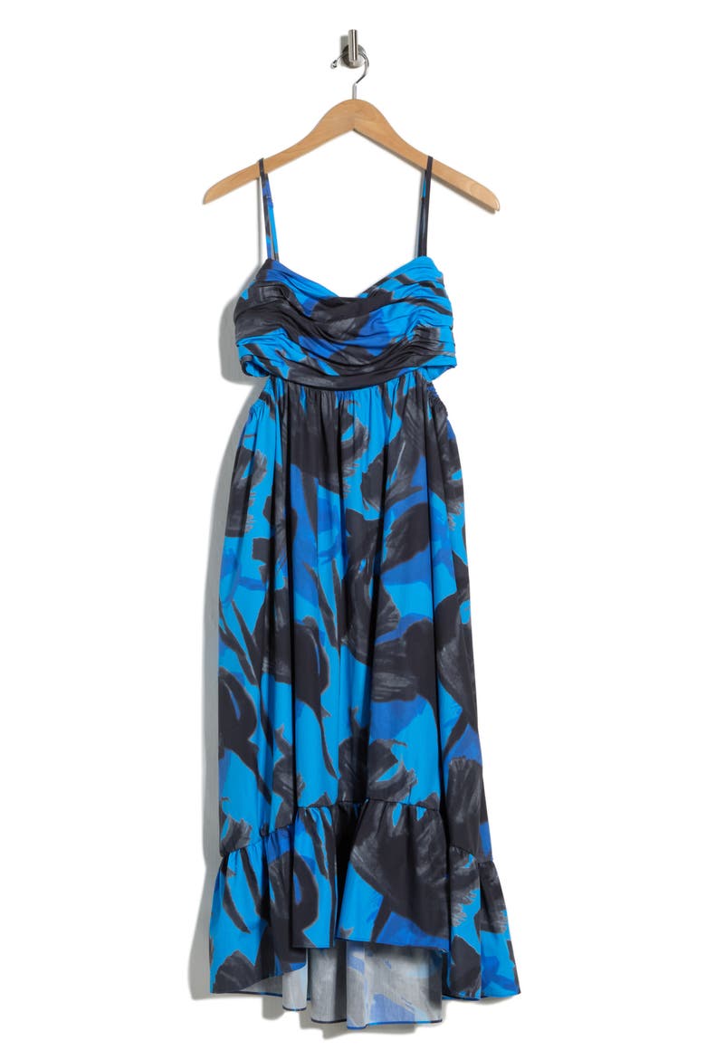 Mabel Cutout Cotton Maxi Dress, Alternate, color, NAVY