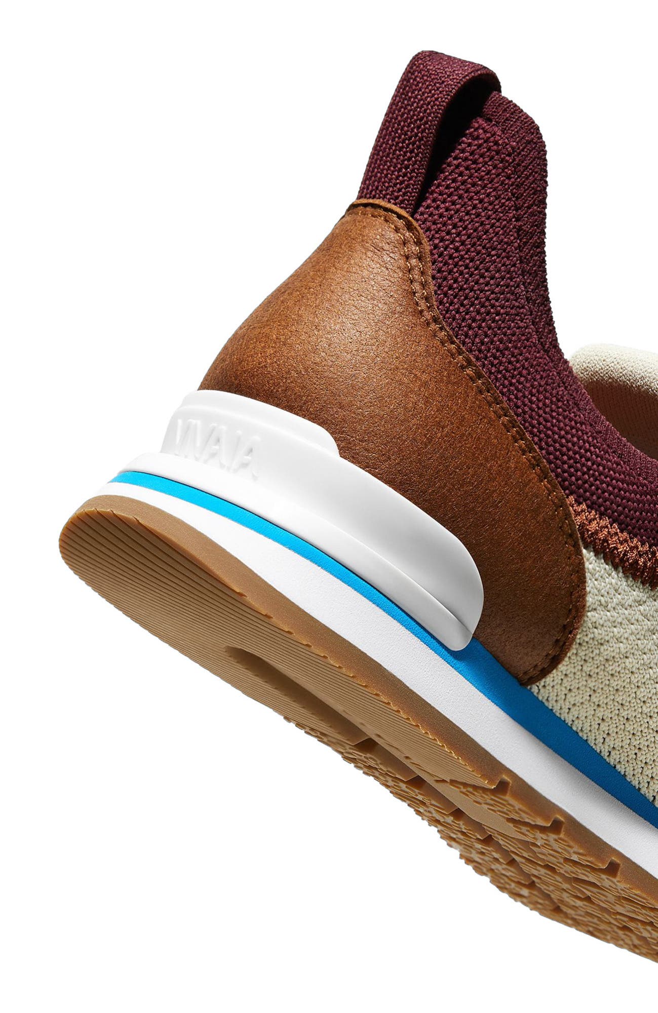 VIVAIA Mix-Texture Slip-On Sneakers, Alternate, color, Beige Burgundy Caramel