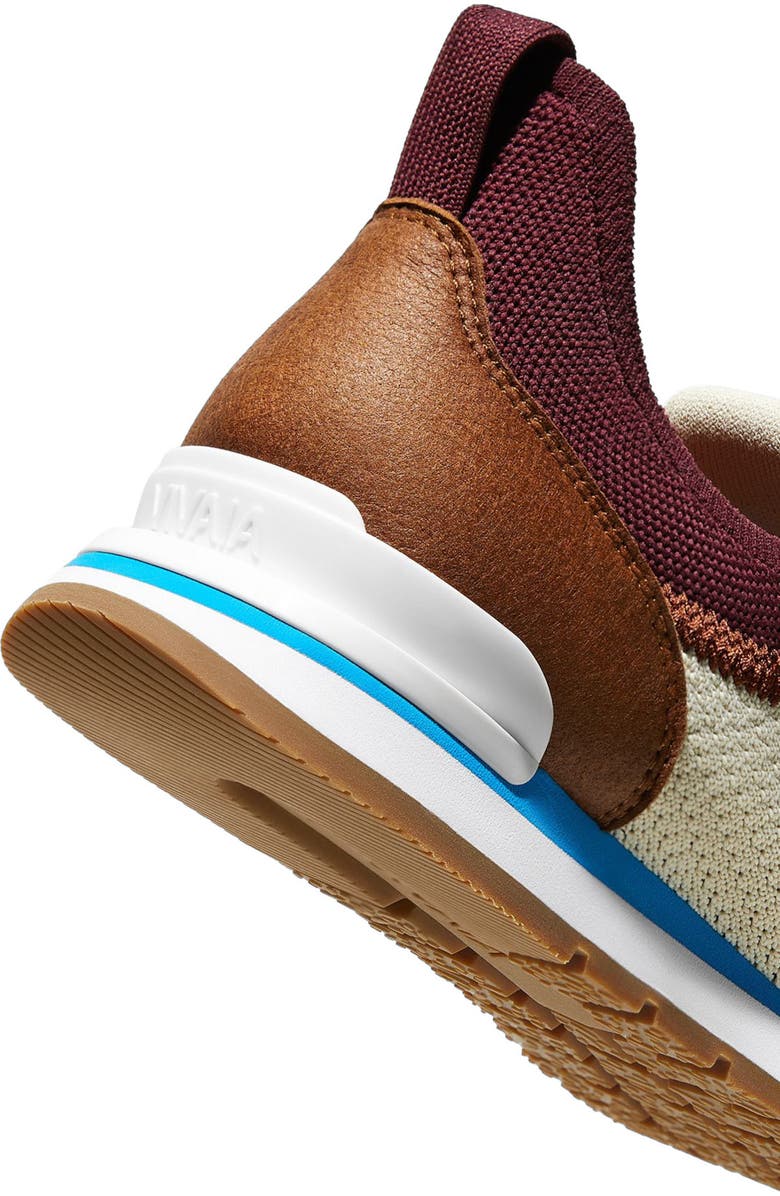 VIVAIA Mix-Texture Slip-On Sneakers, Alternate, color, Beige Burgundy Caramel