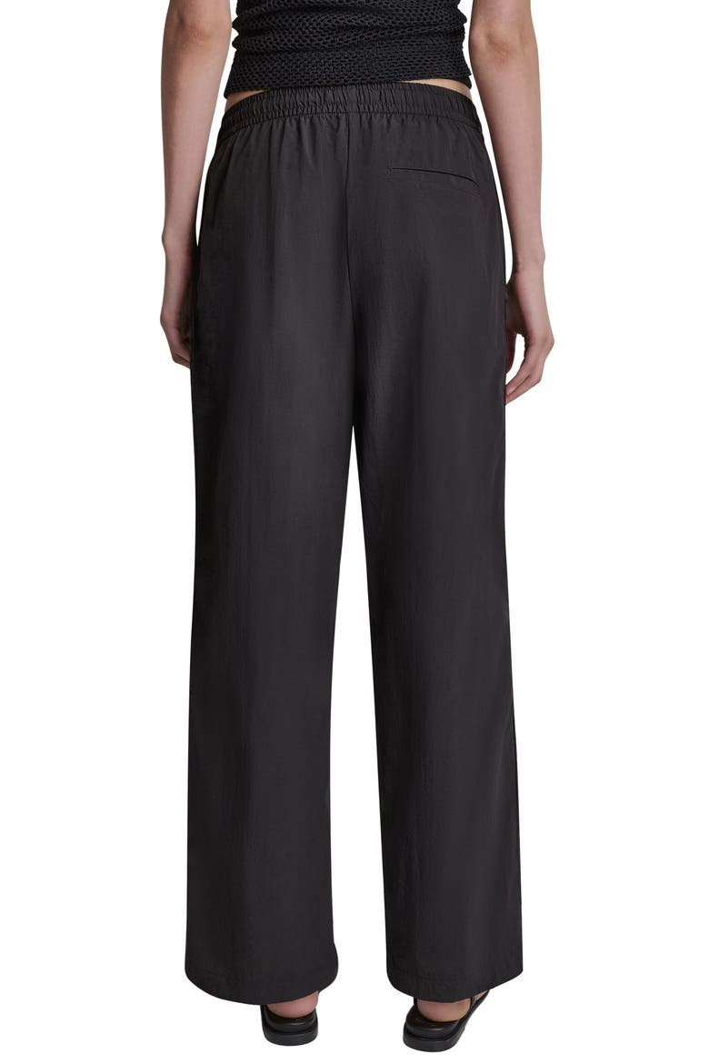 Front Seam Nylon Straight Leg Pants, Alternate, color, BLACK