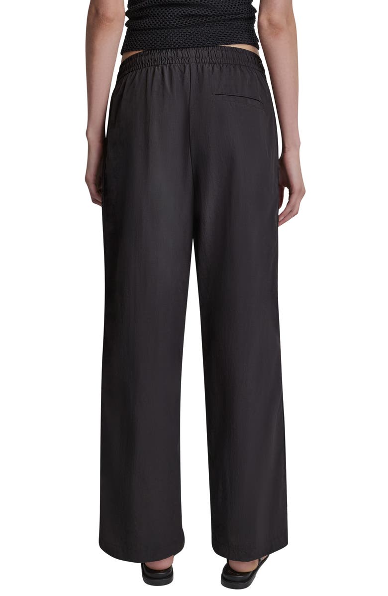 DKNY Front Seam Nylon Straight Leg Pants, Alternate, color, Black
