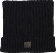Acne Studios Kua Face Patch Rib Wool & Yak Hair Beanie
