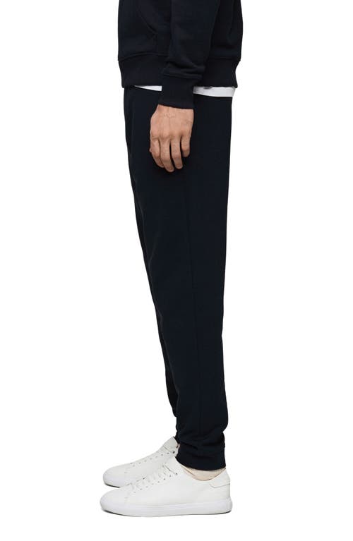 Mango Elastic Waist Cotton Blend Joggers In Dark Navy