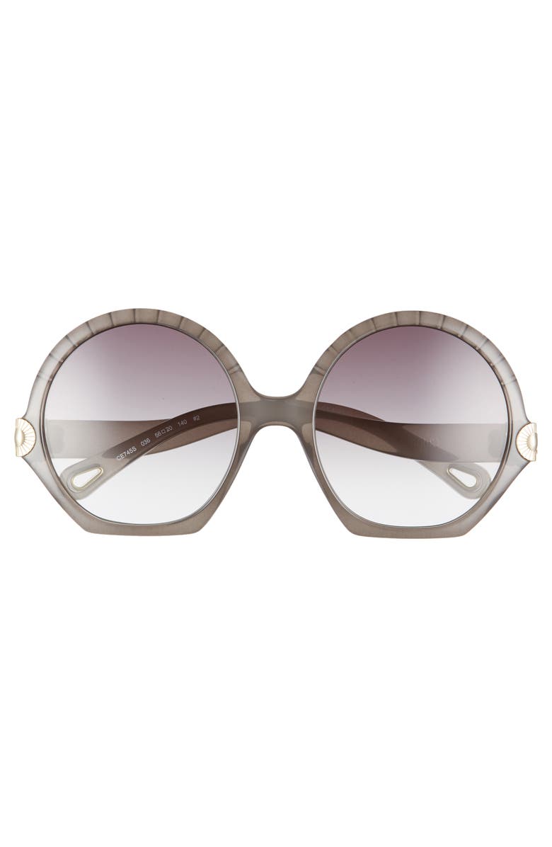Chloé Vera Seashell 56mm Round Sunglasses, Alternate, color,