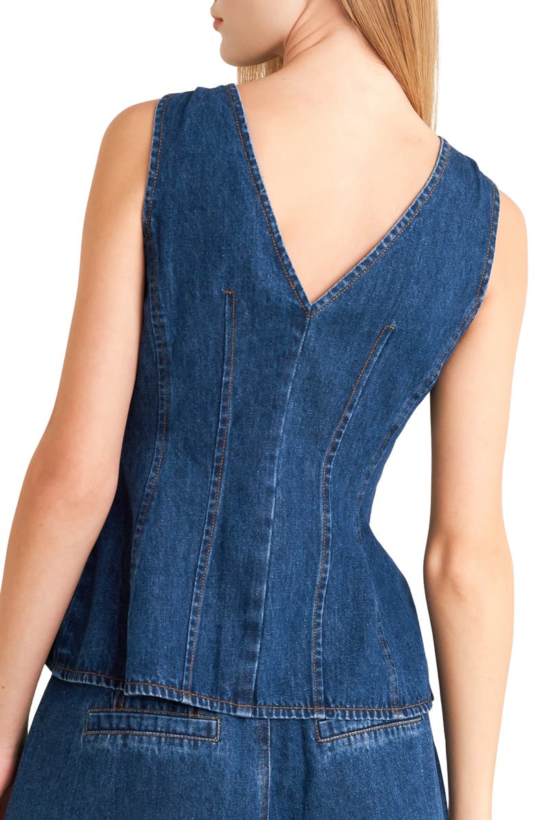 FREEMARKET Denim Vest, Alternate, color, Denim