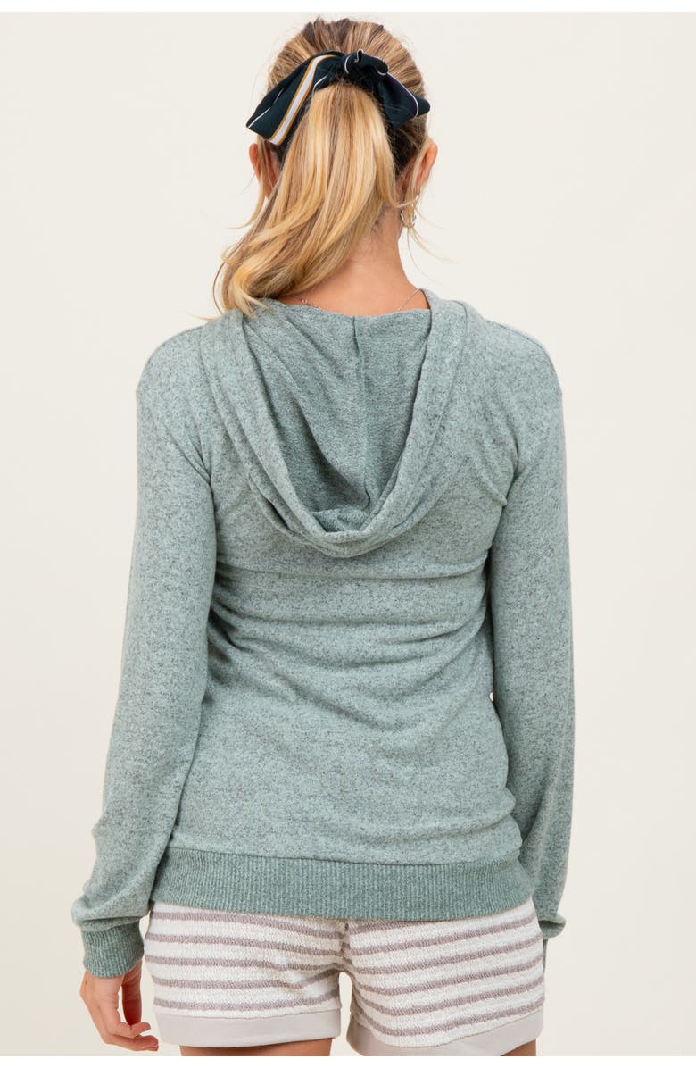 PinkBlush Double Layer Long Sleeve Nursing Hoodie, Alternate, color, Mint Green