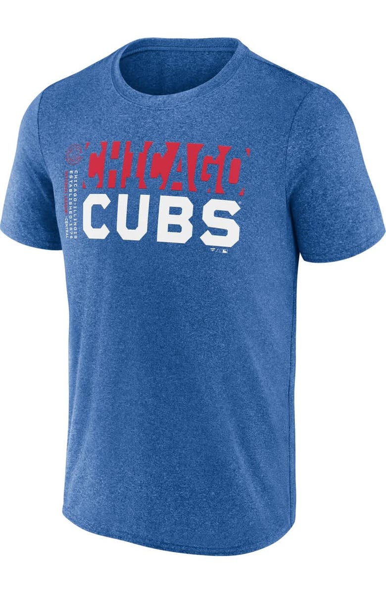 FANATICS Men's Fanatics  Heather Royal Chicago Cubs Fundamentals Shoot For The Sky T-Shirt, Alternate, color, Heather Royal