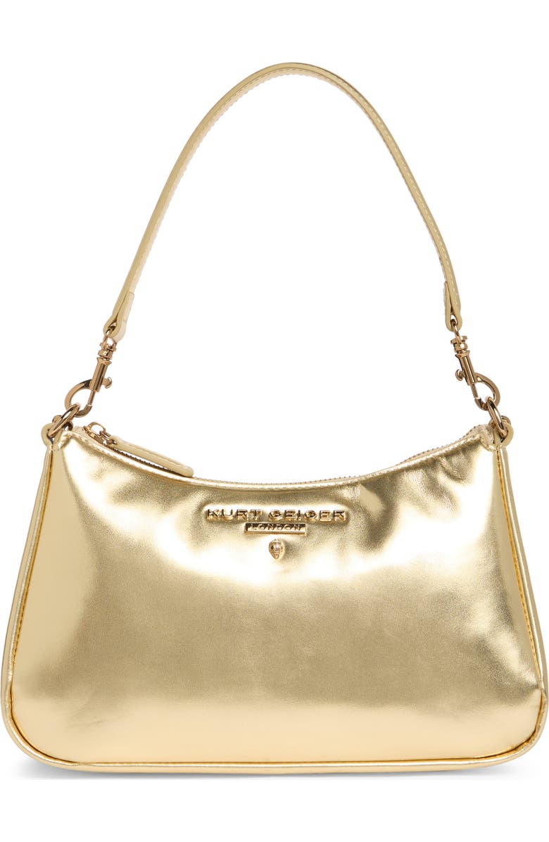 Kurt Geiger London Highgate Leather Shoulder Bag, Main, color, Gold