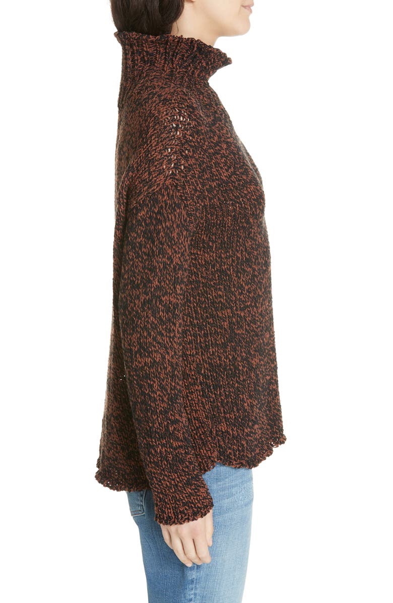 Eileen Fisher Marled Organic Cotton Blend Sweater, Alternate, color,