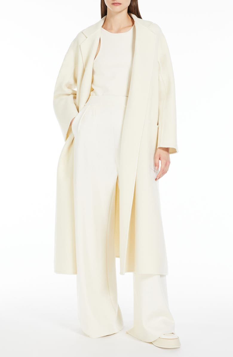 Max Mara Ludmilla Double Face Cashmere Coat, Main, color, White