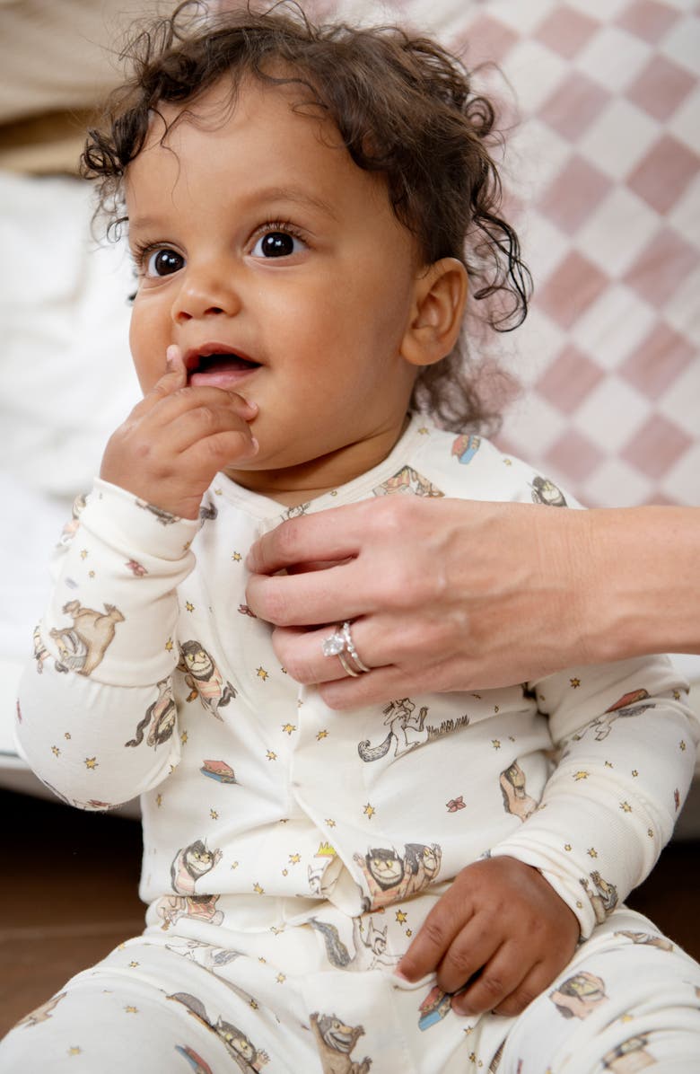 Magnetic Me Where the Wild Things Are Magnetic Closure Convertible Romper, Alternate, color, White