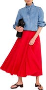 MINT VELVET Cotton Full Midi Skirt