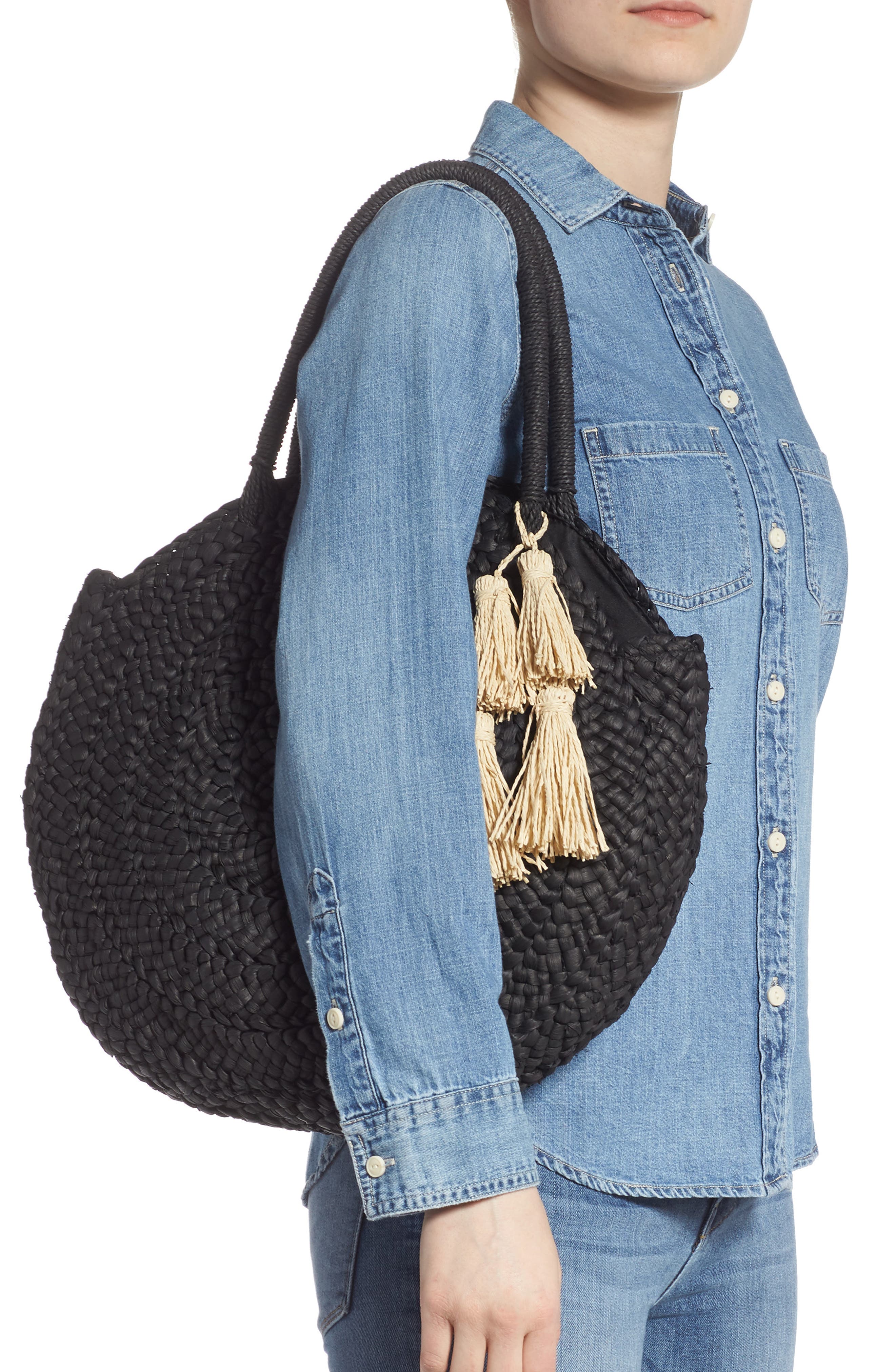 LSPACE L Space Beach Weekend Straw Tote, Alternate, color, 