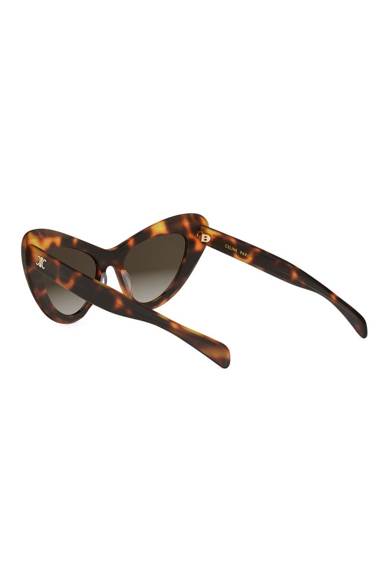 Triomphe 55mm Cat-Eye Sunglasses, Alternate, color, BLNDHAV/BRNG