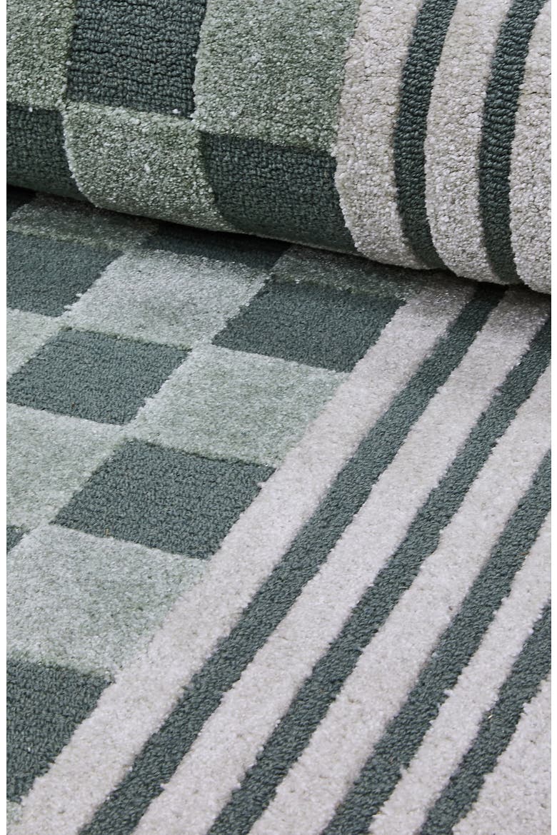 Sage Green Tonal Check Rug, Alternate, color, SAGE
