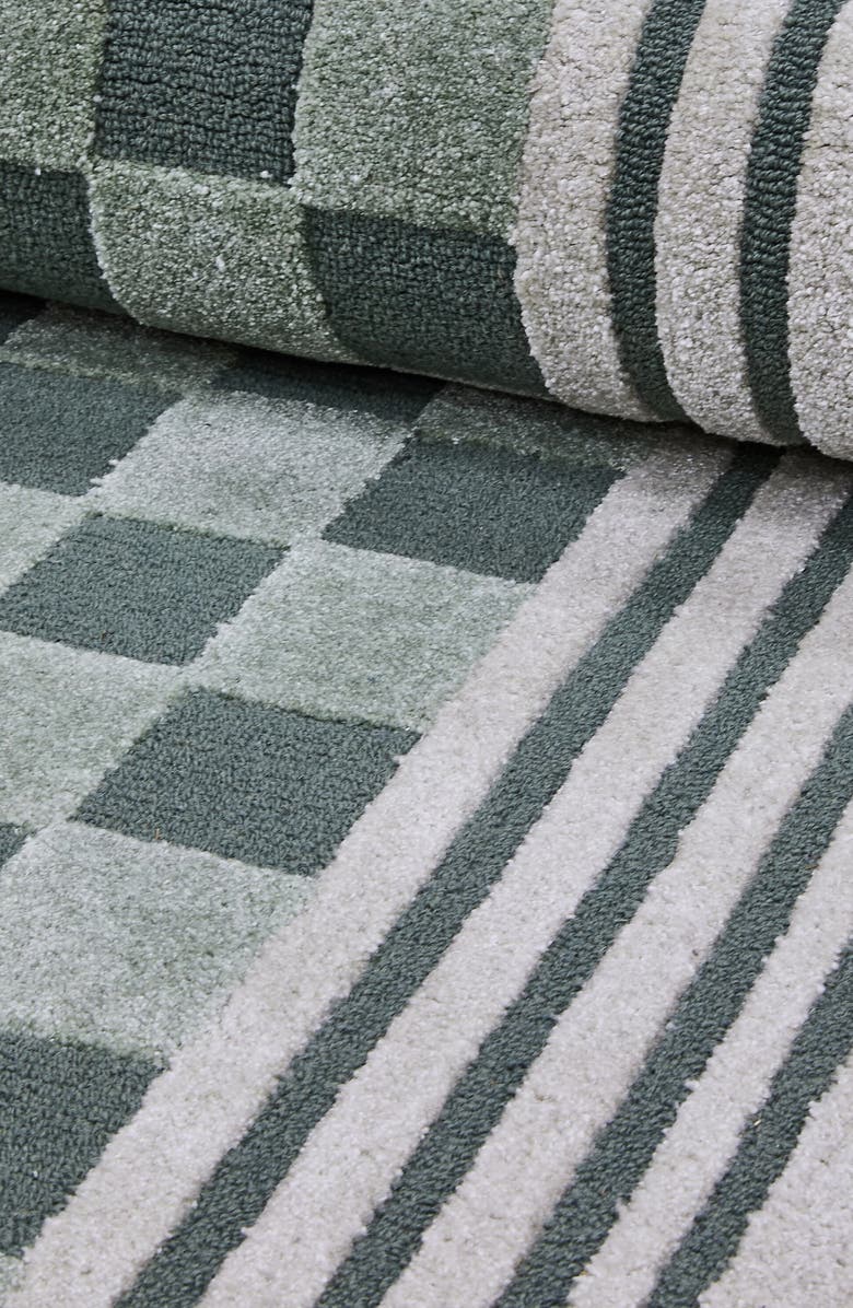 MACKENZIE CHILDS Sage Green Tonal Check Rug, Alternate, color, Sage