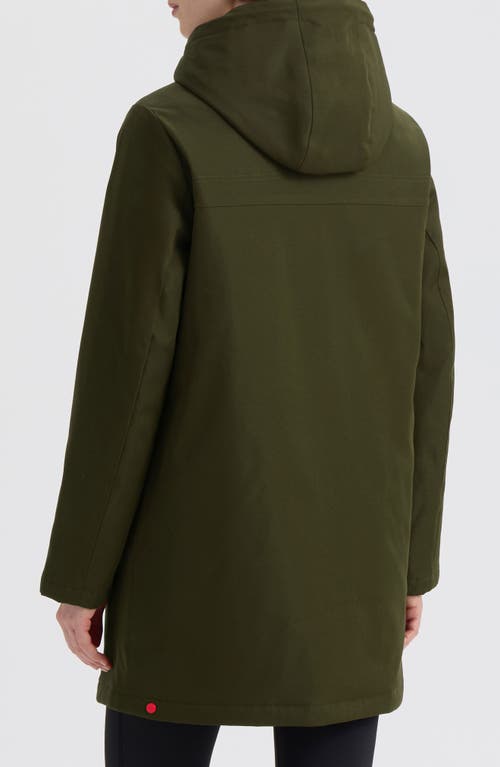 Hunter Billy Hooded Raincoat In Green