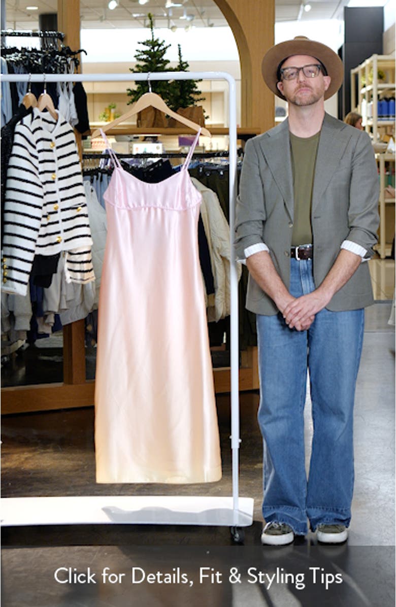 Ombré Empire Waist Satin Slipdress, sales video thumbnail