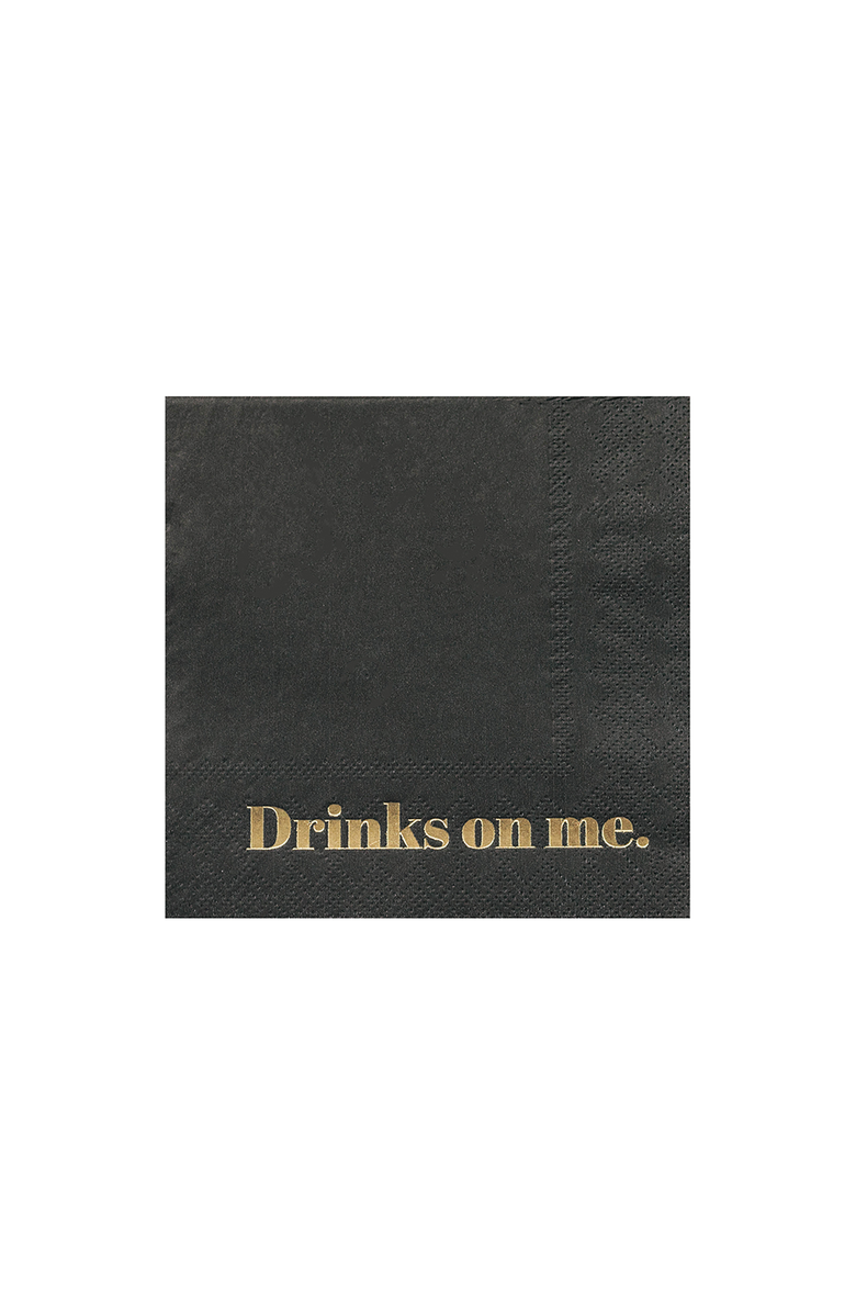 Jollity & Co Cocktail Themed Cocktail Napkins, Main, color, "Drinks On Me"