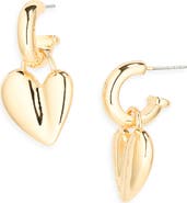 NORDSTROM RACK Sculpted Heart Drop Earrings