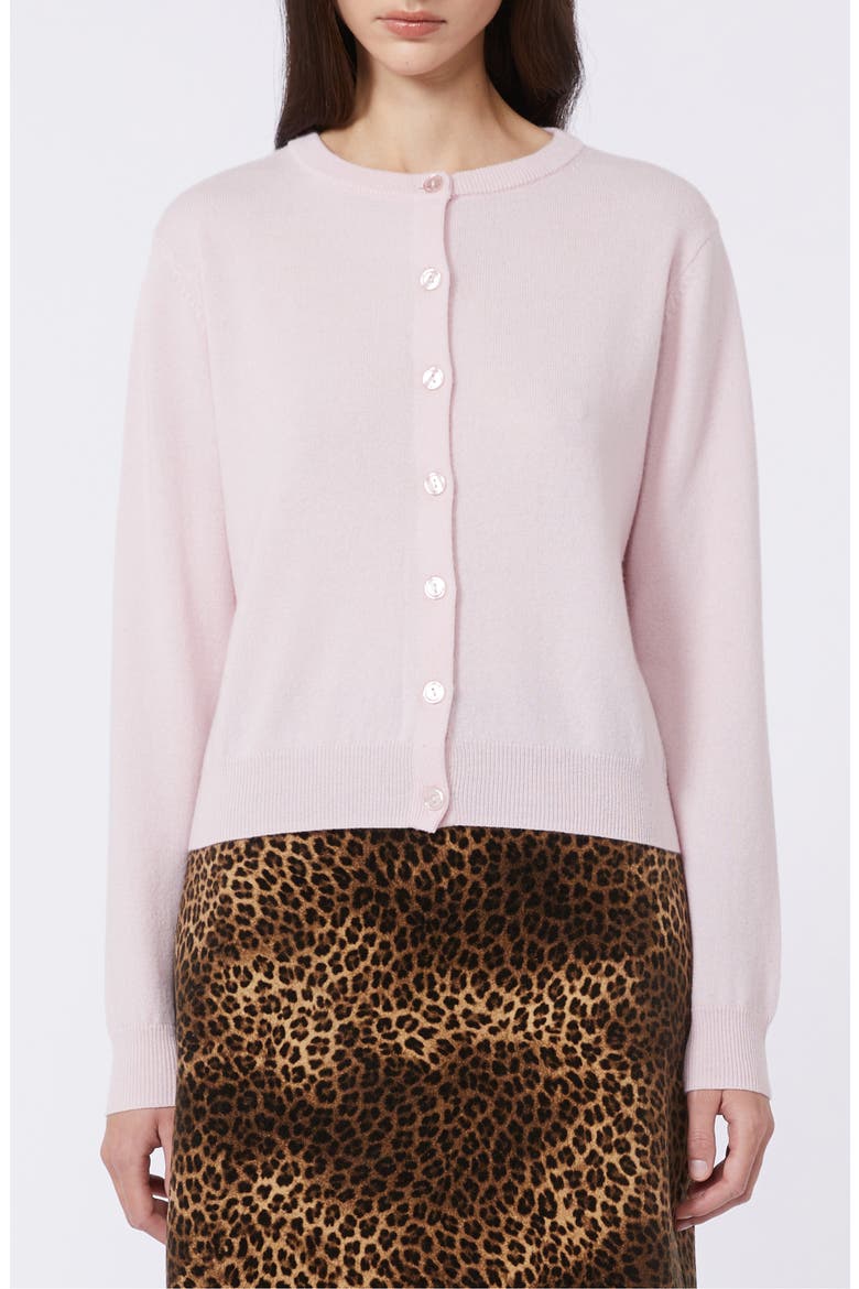 Nebbie Wool & Cashmere Cardigan, Main, color, PINK