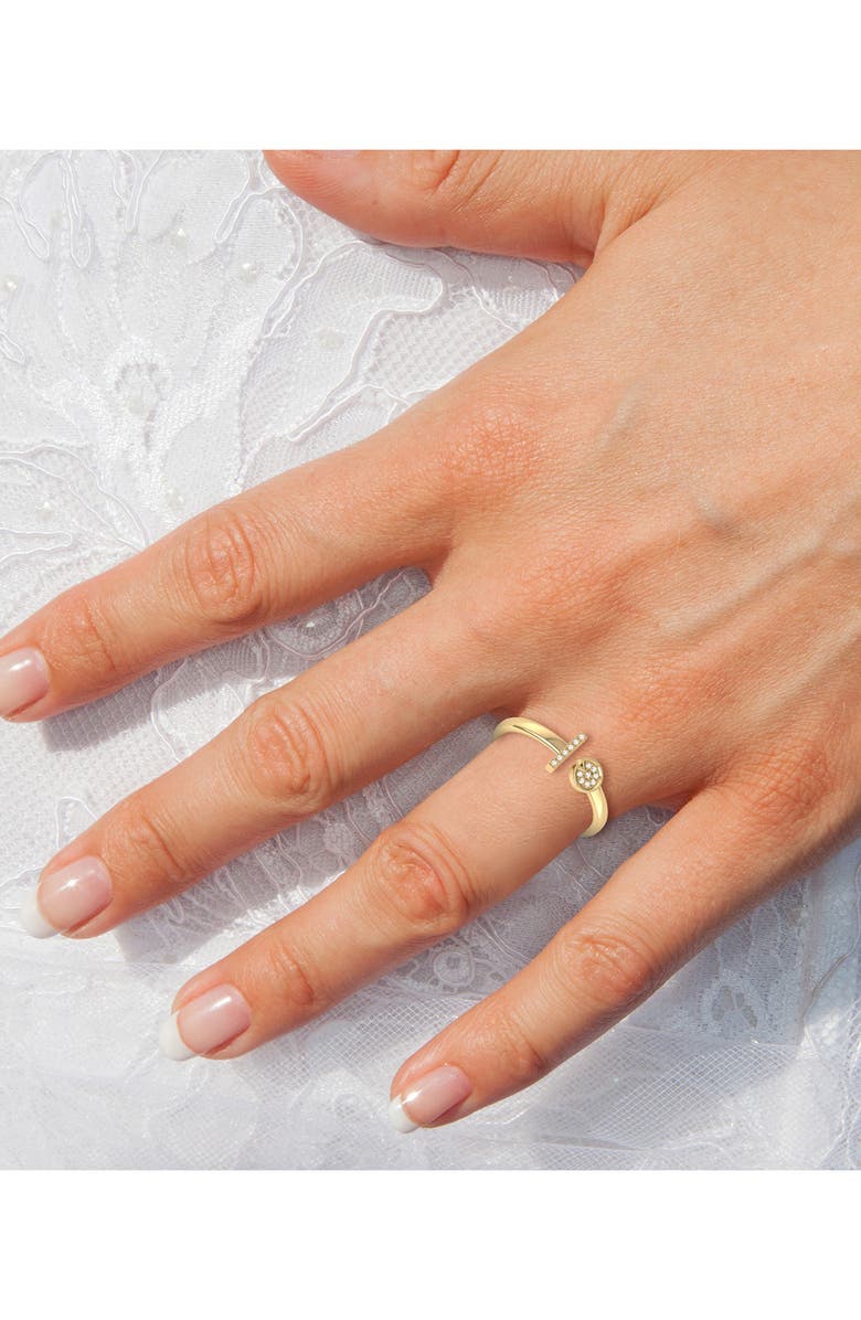 LuvMyJewelry Pac-Man Lane Diamond Ring, Alternate, color, 14Kt Gold Vermeil On Sterling